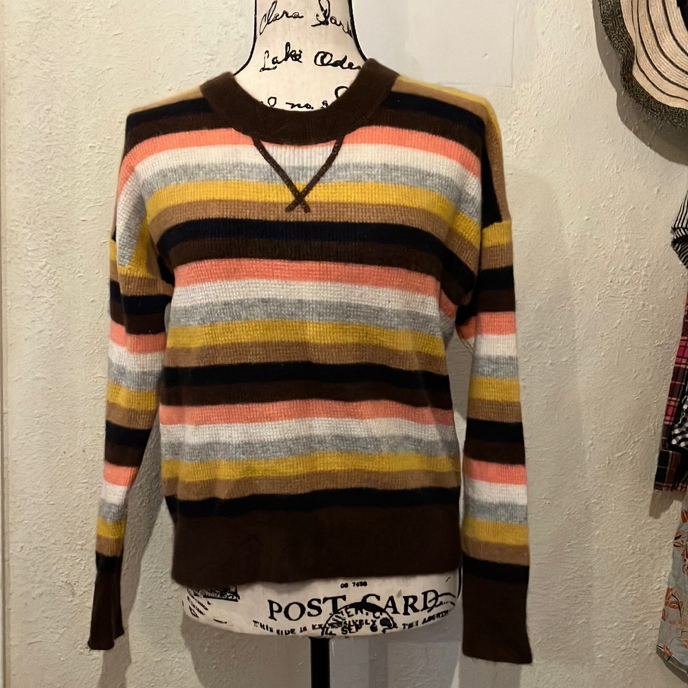 Madewell Cashmere Striped Multicolor Sweater